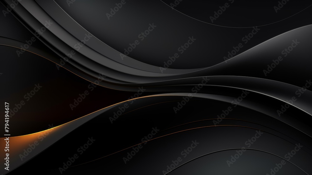 Poster black abstract background paper shine and layer element for presentation design