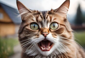 close up portrait of a cat