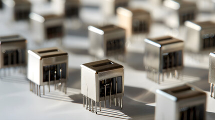 Compact Array of Radio Frequency Transistors Depicting Advancements in the Electronics Industry