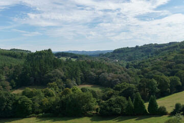 Landscape from Pambre Castle, Palas de Rei municipality, Lugo province, Galicia, Spain
