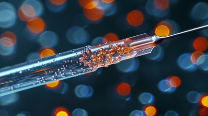Closeup of Ultra-Sharp Medical Needle Generative AI