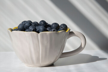 blueberries in a cup