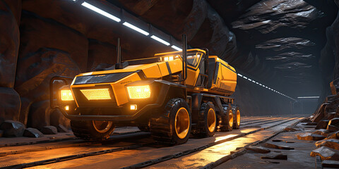 At the heart of mining, a mighty truck stands ready for heavy loads.