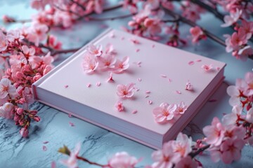 Minimalist Notebook with Vibrant Spring Accent Generative AI