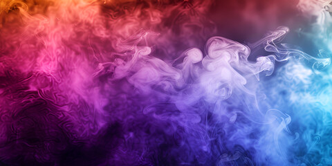 Vibrant Abstract Background With Colorful Particles Smoky Texture Abstract multicolored smoke on black background Color clouds