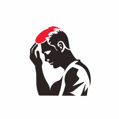 Fototapeta premium Black and White Portrait of Professional in Corporate Stress