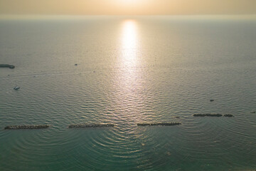 Obraz premium Vista aerea di Forio ad Ischia. isola mare e tanto sole in provincia di Napoli