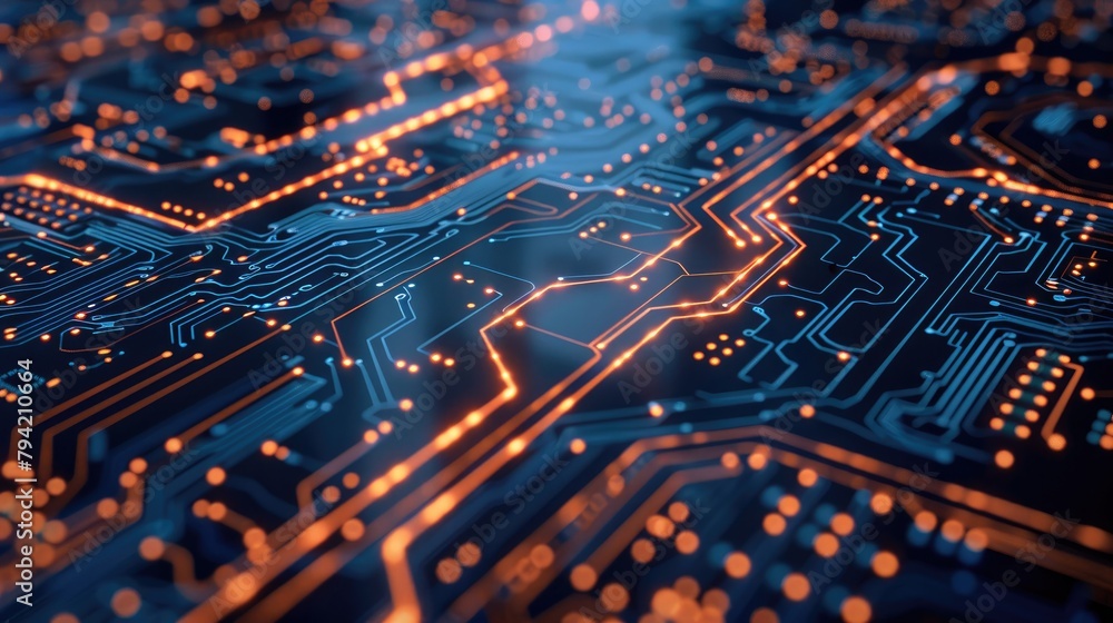 Poster background of a circuit board