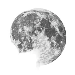 moon isolated on white background