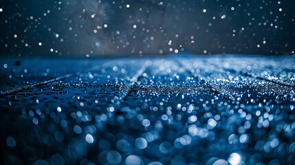 Captivating Blue and White Glitter Sparkles on a Gradient Background - Ideal for Mystical Designs and Web Banners