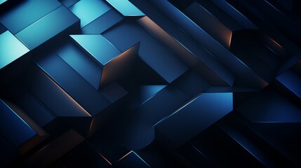Obraz premium Metalic and geometric blue background