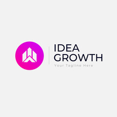 Idea Growth Logo design template - editable text