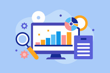 data analysis vector illustration