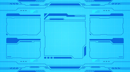 Control panel abstract Technology futuristic Interface hud on blue background vector design.