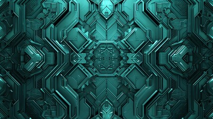 A teal colored sci fi pattern, textures or backdrop.