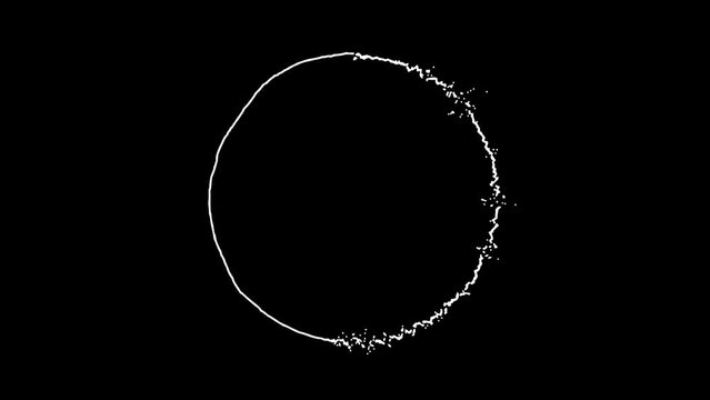 Dynamic visualization of sound waves showcases white colors flowing through a dark space Sound Wave frequency