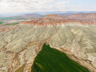 Colourful geological formations. Colourful Hills, Nallıhan Colourful Hills, Rainbow Hills, Maiden Hill. Ankara, Turkey.