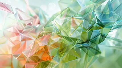 Colorful abstract crystal background in vivid tones