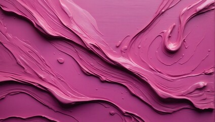 Detailed Texture of Acrylic Paint in Magenta Pink Shade.