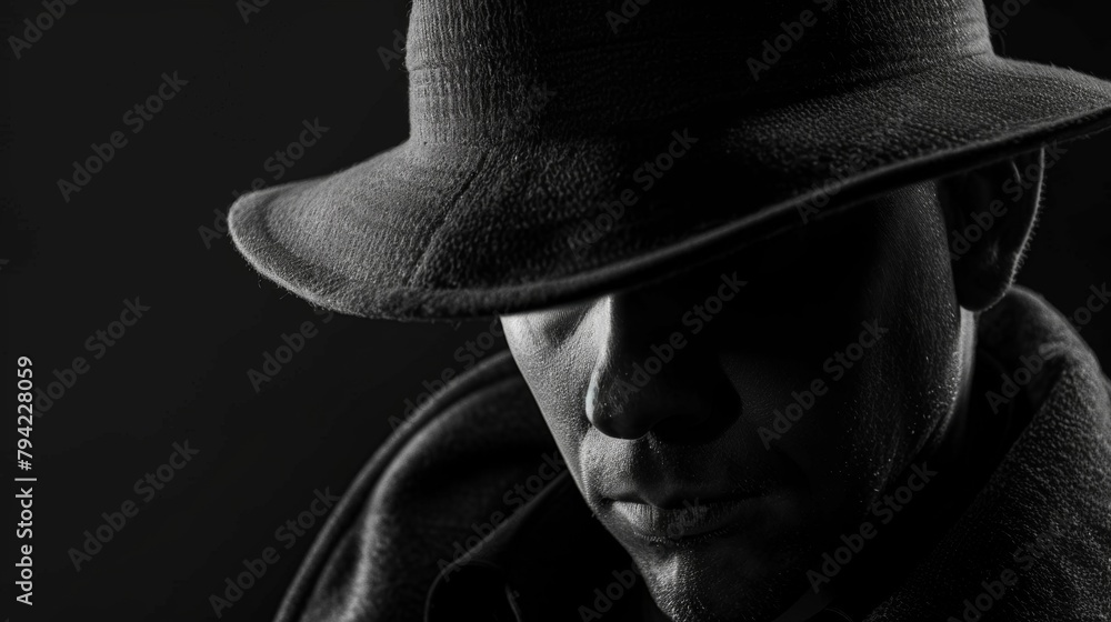 Aufkleber a shadowy figure lurking in the shadows symbolizing the secrecy and clandestine nature of espionage 