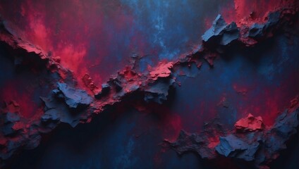 Dimly Lit Environment, Abstract Studio Texture with Rich Ruby and Indigo Glow.