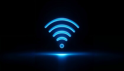 Futuristic Wi-Fi Signal Glow in the Dark