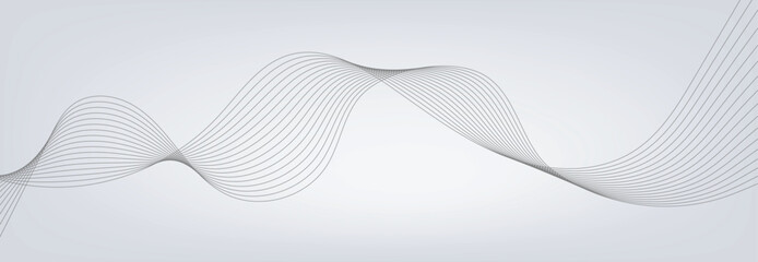Abstract vector gradient background with grey wavy lines. EPS10
