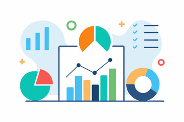 business benchmarking vector illustration 