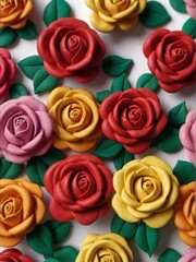 roses made of plasticine - 794231632