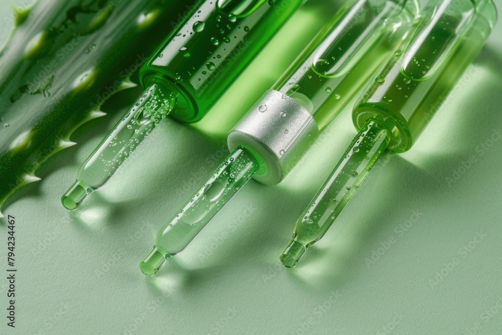 Poster close up of a bunch of bottles of liquid. ideal for product advertisement
