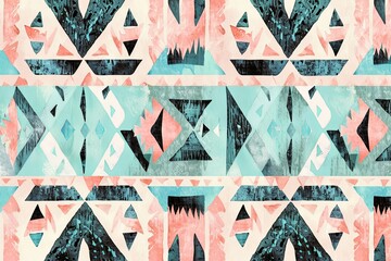 Abstract Geometric Pattern with Pastel Colors