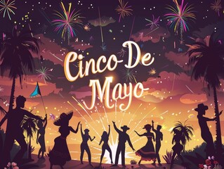 Group of People Standing on Beach Under Fireworks Sky