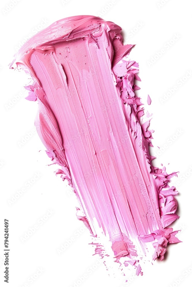 Poster close up of a pink smudge on a white surface, suitable for various design projects