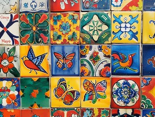 Vibrant Colorful Tile Wall