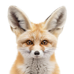 Fennec fox isolated on a transparent background 
