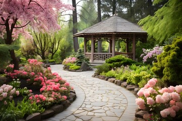 japanese garden in spring