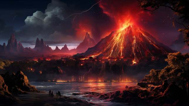 painted volcano enormous astral