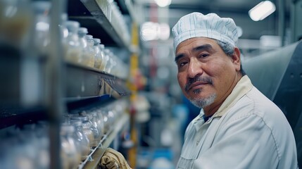 Dedicated Hispanic Male Factory Worker
