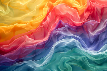 rainbow like colorful silk, smoke, paint or ink in the water, liquid or fluid, motion wallpaper art