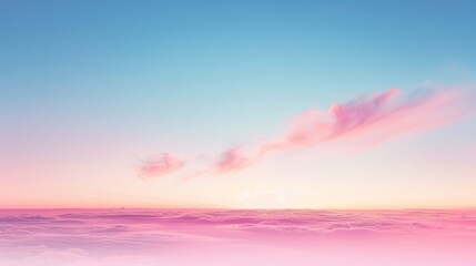 Pastel Sky Gradient and Whimsical Clouds for Serene Background.