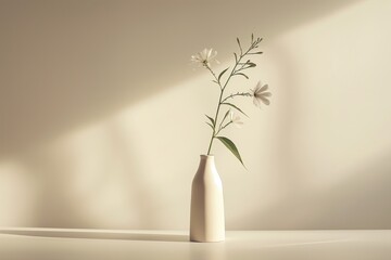 beauty of simplicity with a single stem in a tall