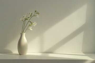 beauty of simplicity with a single stem in a tall - obrazy, fototapety, plakaty
