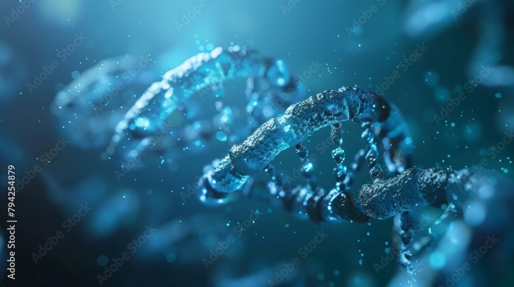 Poster a microscopic image of a plasmid a circular dna structure commonly found in bacteria. the plasmid is