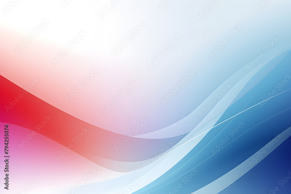 Poster colorful abstract curves blending in a smooth gradient background