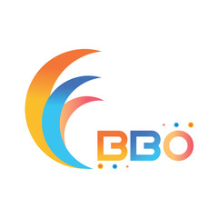 Fototapeta na wymiar BBO letter technology Web logo design on white background. BBO uppercase monogram logo and typography for technology, business and real estate brand. 