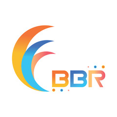 Fototapeta na wymiar BBR letter technology Web logo design on white background. BBR uppercase monogram logo and typography for technology, business and real estate brand. 