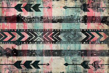 Abstract Grunge Tribal Pattern Background