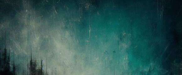 Patrón de fondo azul abstracto en diseño de textura grunge colores azul verde y turquesa en ilustración pintada moteada y sucia - obrazy, fototapety, plakaty