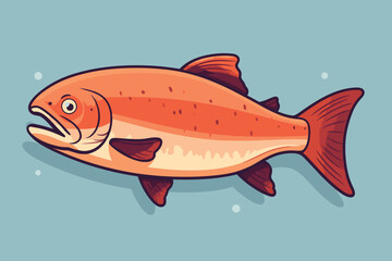 Salmon fish - vector illustration