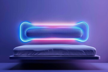 Soothing Sleep Cycles in a Wearable Bedroom Interior: Discover Solutions for Mattress Firmness Optimization and Soundwave-Enhanced Sleep - obrazy, fototapety, plakaty